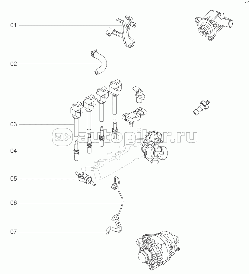 Ignition system, electrical control component (F4J16)