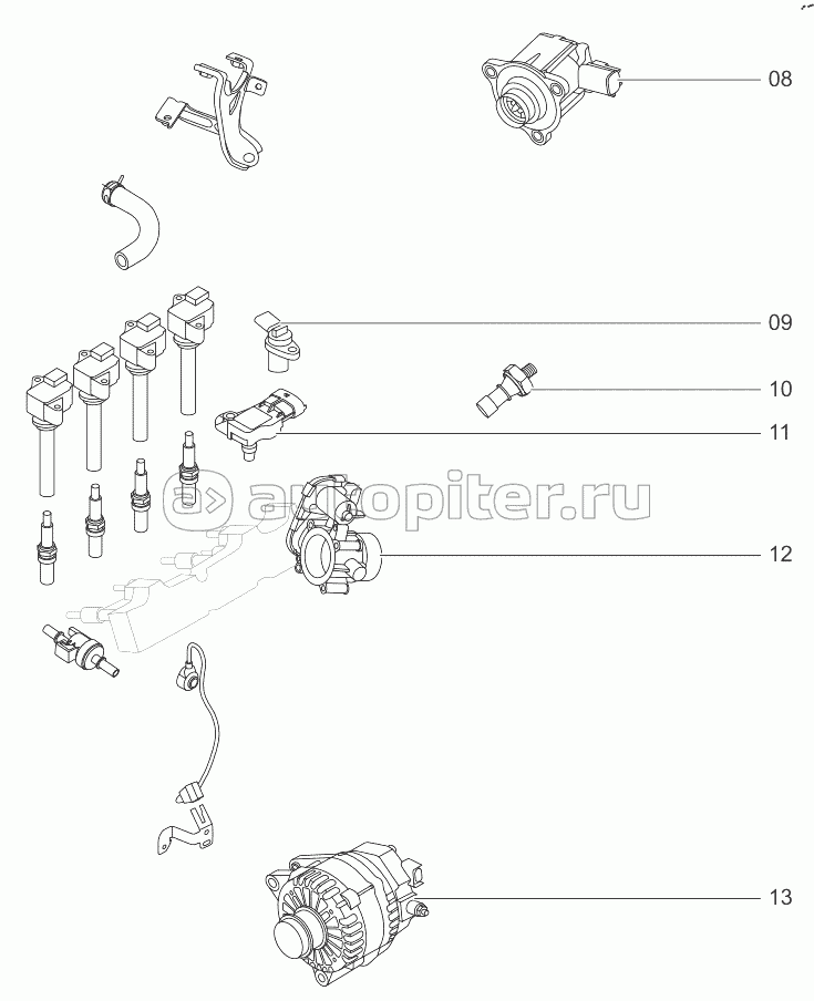 Ignition system, electrical control component (F4J16)