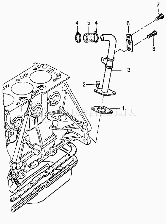 Вентиляция масляного поддона (1.8/2.0 SOHC)