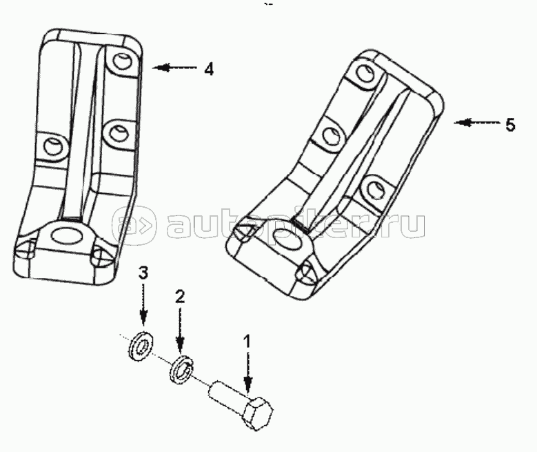 EM 9311ZZ Engine front suspension bracket set
