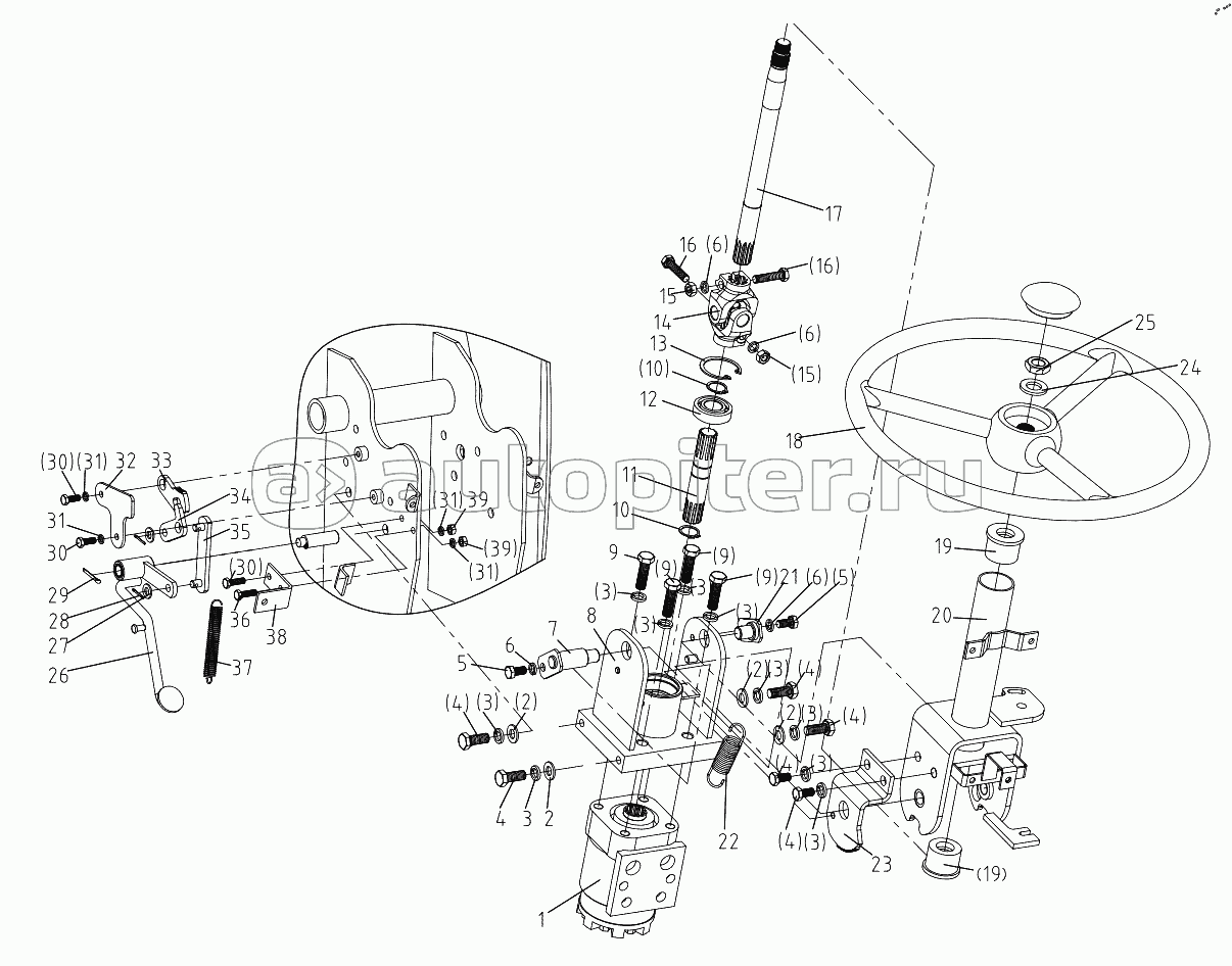 Full Hydraulic Power Steering Gear (B) 504G3.40.001