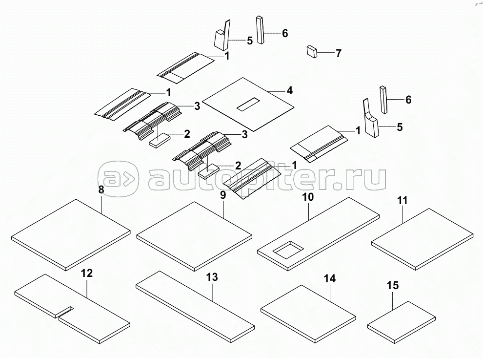 5710B-C6210 TOP COVER SOUND INSULATION AND HEAT INSULATION GROUP