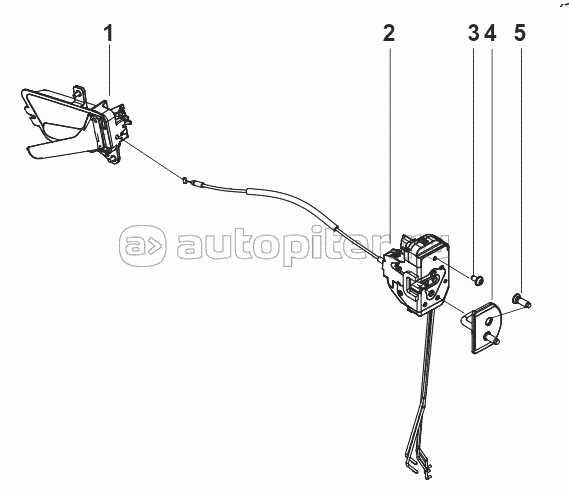 6105H-C6200 LEFT DOOR DOOR LOCK INSTALLATION SET-WITH DOOR LOCK SPARE PARTS