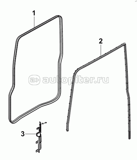 6107C-C6101 LEFT DOOR SEALING STRIP GROUP-SIDE PANEL