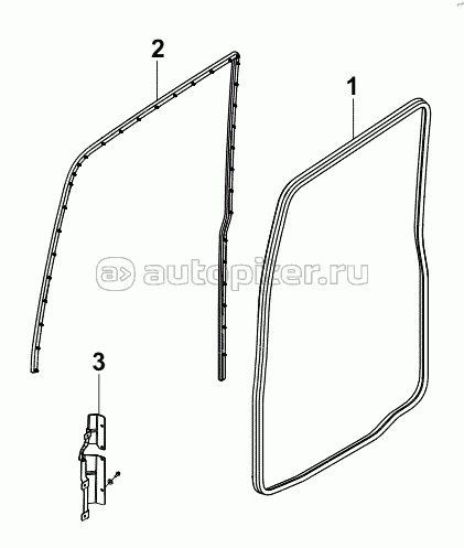 6107D-C6101 RIGHT DOOR SEALING STRIP GROUP-SIDE PANEL