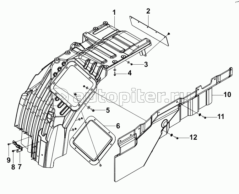8403F-C6201 RIGHT INNER LONGITUDINAL FENDER SET-FRONT WHEEL