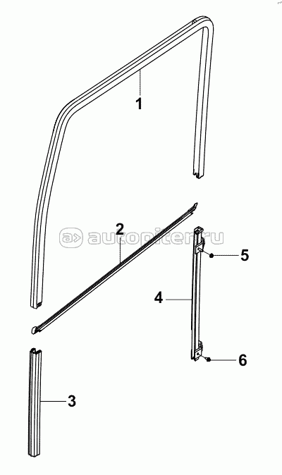 6107B-C6100 RIGHT DOOR SEALING STRIP SET
