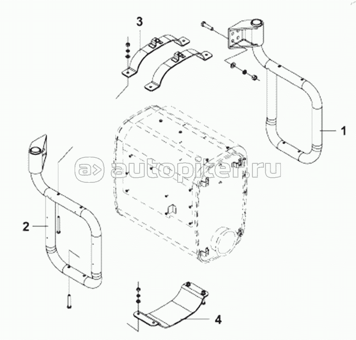 1201B-T0900 Muffler Installation Subassembly