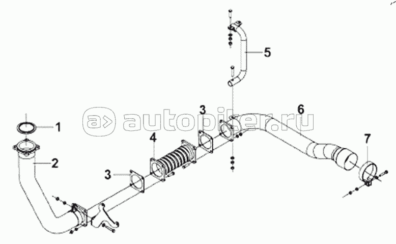 1203A-T0900 Muffler Intake Pipe Subassembly