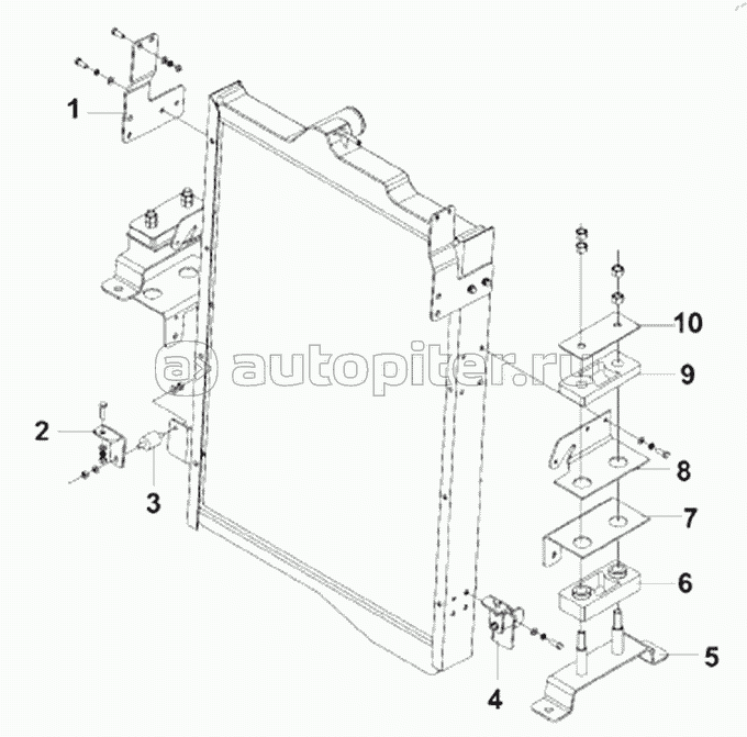 1302A-T0500 Radiator Installation Subassembly