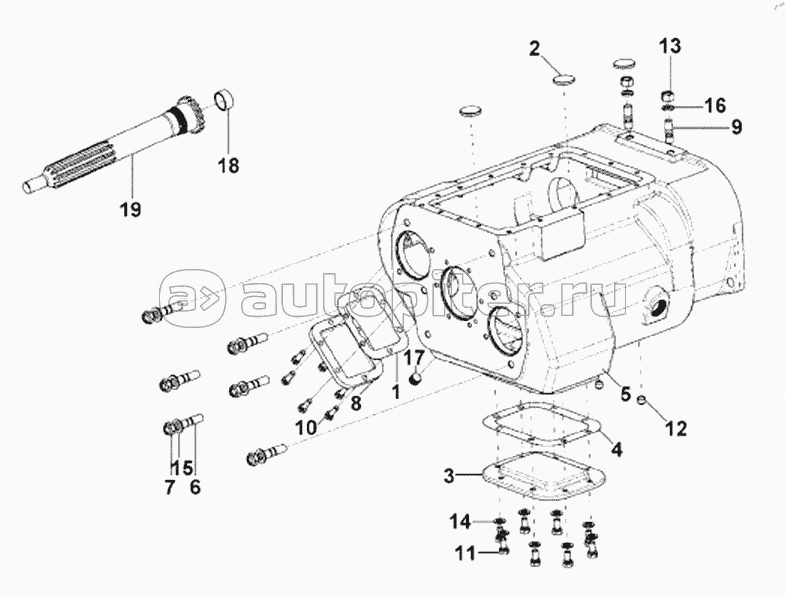 1700010-T0509-02 Transmission Case Assembly and First Shaft Assembly