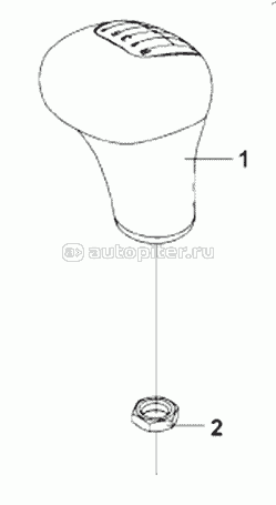 1703A-T0701 Gear Control Handle Subassembly