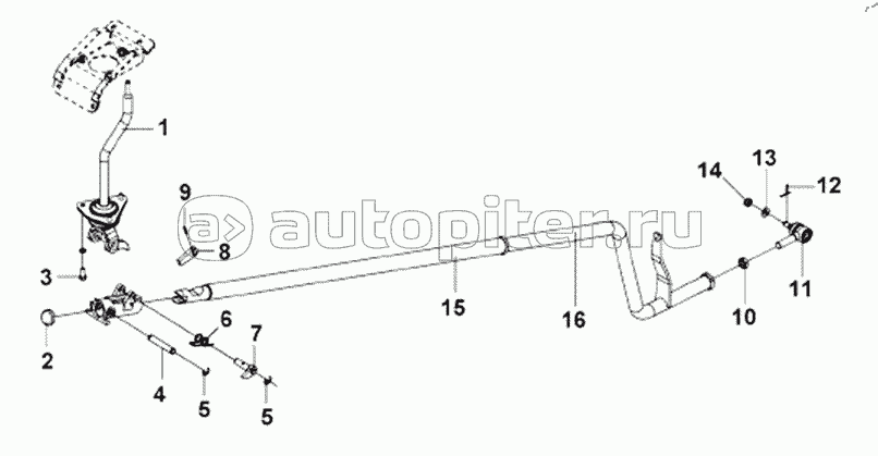 1703B-T0400 Gear Control Lever Subassembly