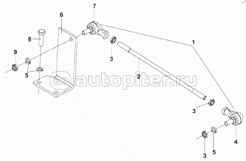 1703F-T0400 Gear Lever Subassembly В Single Lever