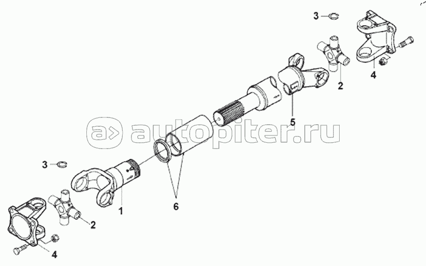 2201010-T0401 Driving Shaft & Spline Shaft Fork Assembly