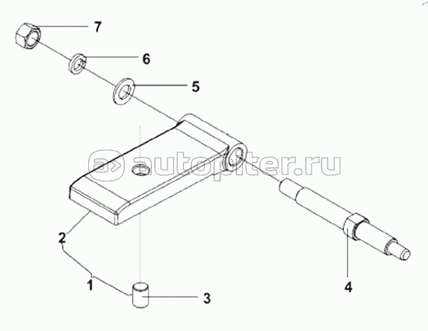 2901I3-ZD10 Vibration Damper Lower Bracket & Lower Pin Subassembly