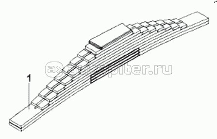 2913A3-ZB8A Rear Leaf Spring Subassembly