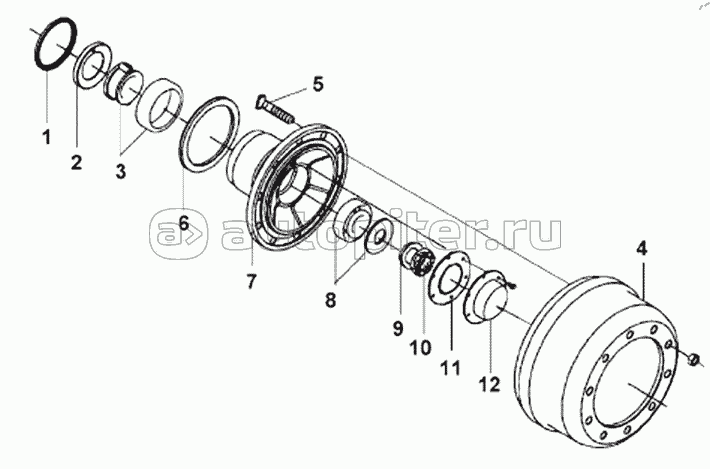 3103A4-ZD10 Front Wheel Hub & Brake Drum Subassembly