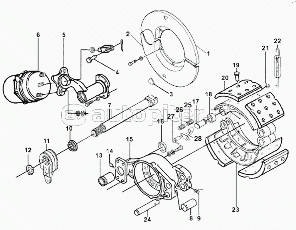 3502ZAS03A-015 Rear Right Brake Subassembly