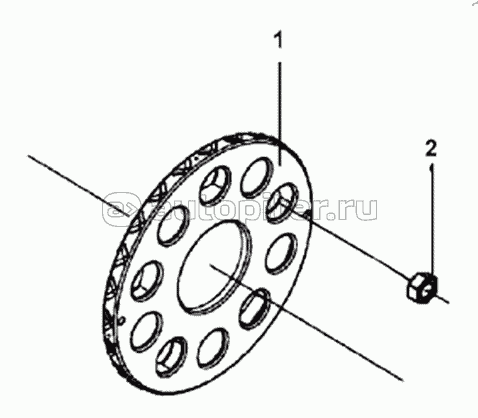 3103B-T0500 Front Wheel Nut & Footrest Ring Subassembly