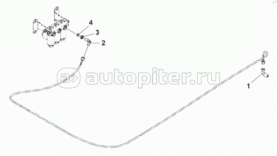 2507B-ZB7C0 Inter-axle Differential Lock Control Pipeline Subassembly