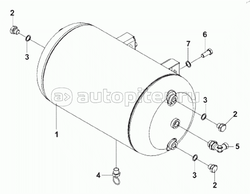 3513C-T0402 Rear Air Reservoir Subassembly