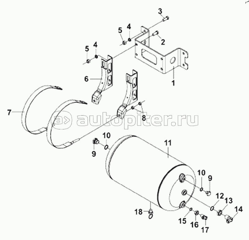 3513G-T0402 Front/Rear Air Reservoir Subassembly
