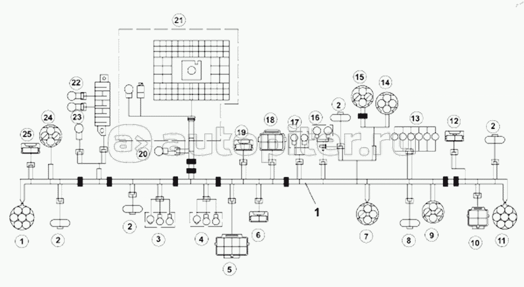 3724A-T0404 Vehicle Frame Harness Subassembly