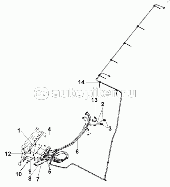 3506R-C0308 Hand Brake Pipeline Subassembly - Cab