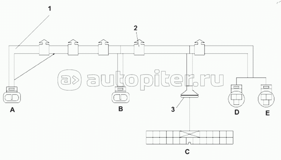 3724M-C0301 Front Wall Harness Subassembly
