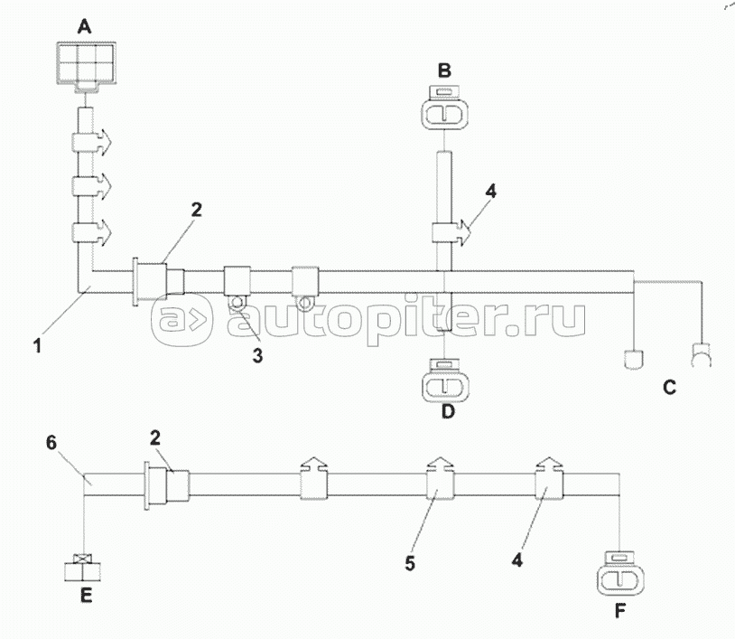 3724Q-C0100 Cab Floor Lower Harness Subassembly