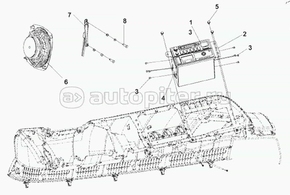 3775A-C0300 Radio & CD Player Subassembly
