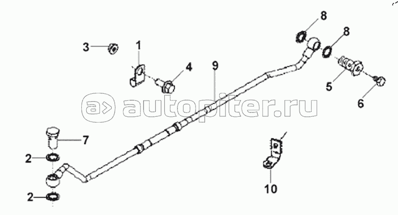 FF9689 Fuel Filter Connecting Pipeline Subassembly