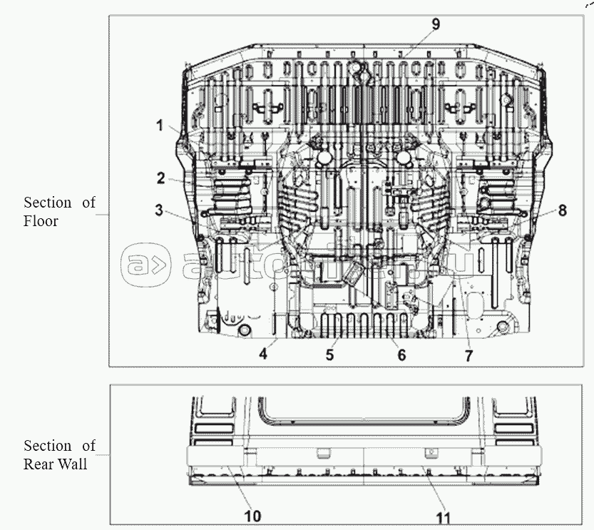 5111B-C0200 Floor Cushion Blocking Subassembly