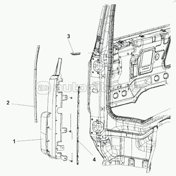 5301J-C0300 Front Wall Outside Plate Subassembly