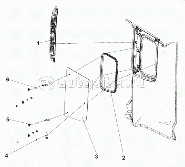 5403A-C0101 Left Side Wall Window Subassembly