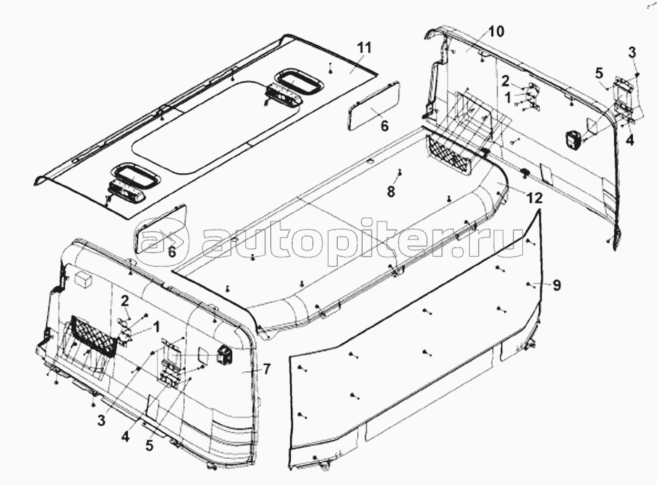 5702A-C0302 Top Cover Interior Decoration Subassembly