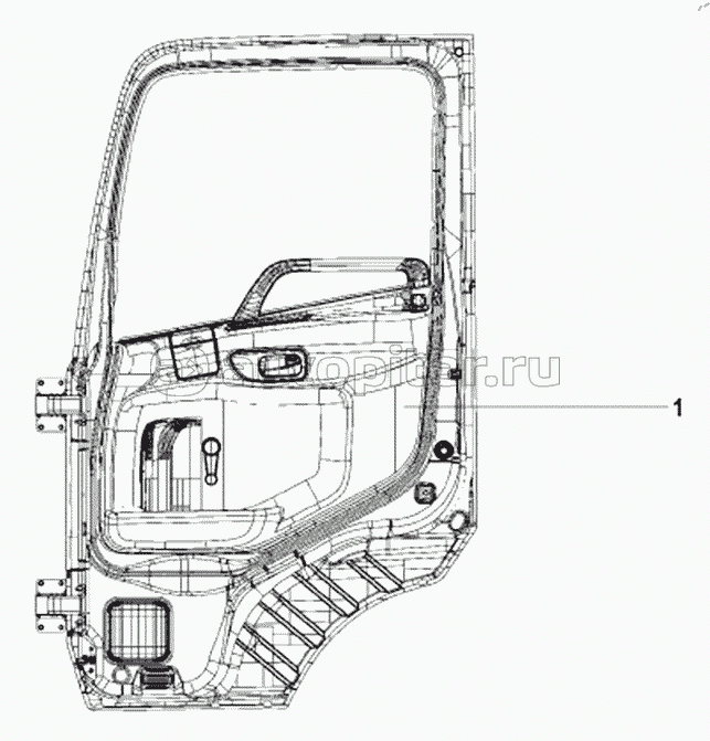 6100S-C0116 Right Door Attachment Assembly