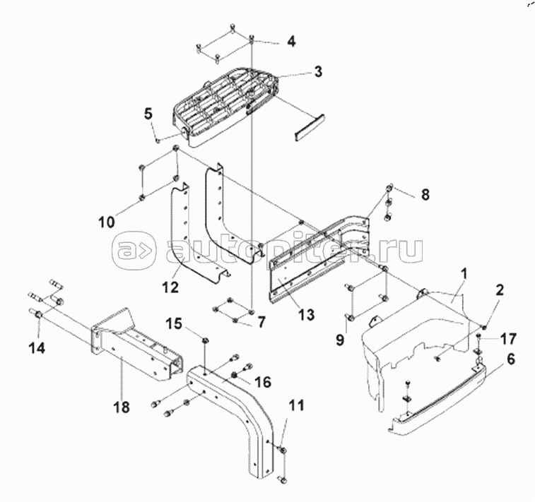 8405D-C0101 Right Footrest Subassembly - Complete Vehicle