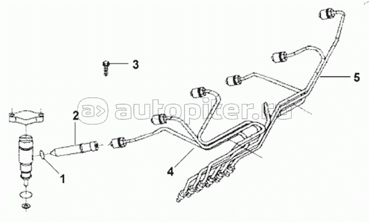 PP98698 Fuel Injector Pipeline Subassembly