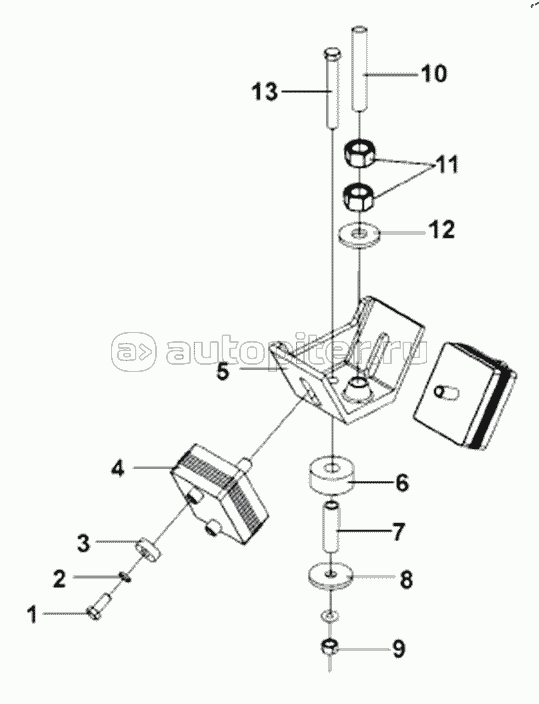 1001C-T0500 Engine Rear Suspension Subassembly - Complete Vehicle