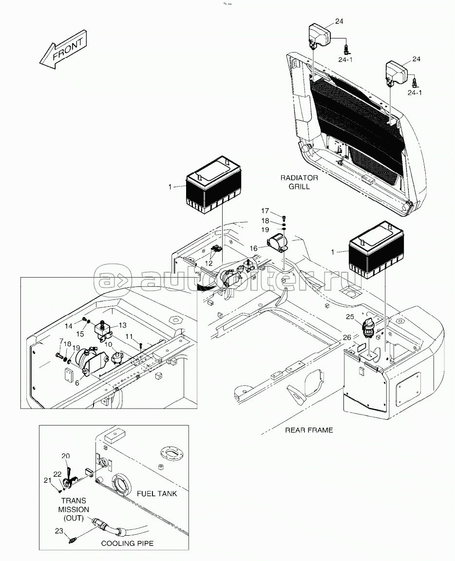 ELECTRIC PARTS (1) - BATTERY AND REAR LAMP