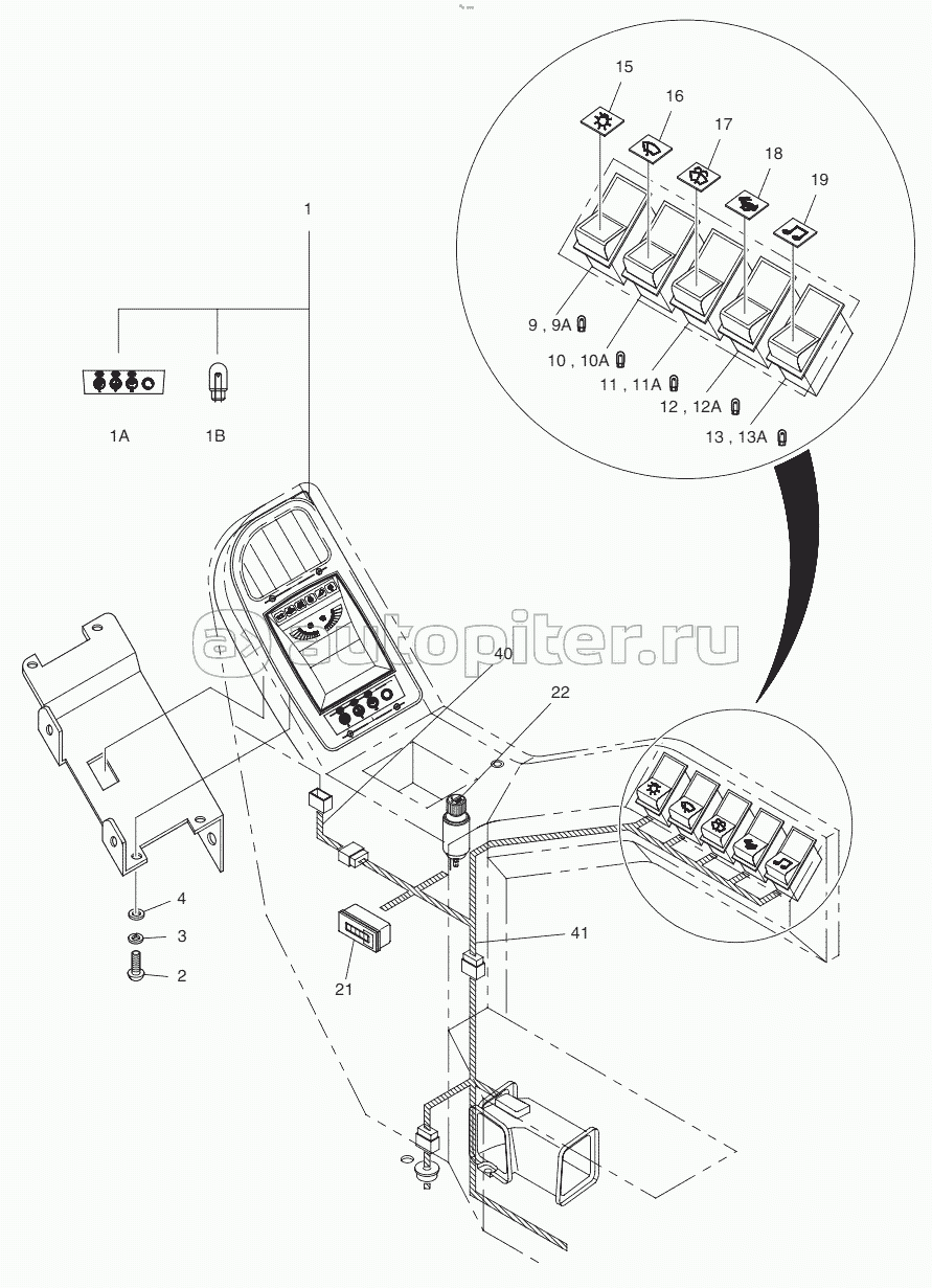 ELECTRIC PARTS (1) - GAUGE & SWITCH PANEL