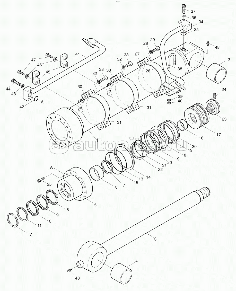BUCKET CYLINDER - ARM 6.0m Serial No 1254 -