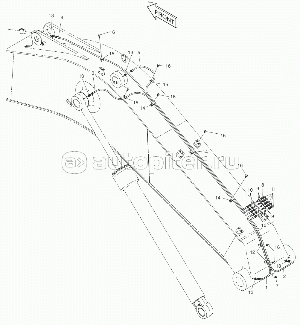 LUBRICATION PIPING - 7.1m BOOM Serial No 1201 -