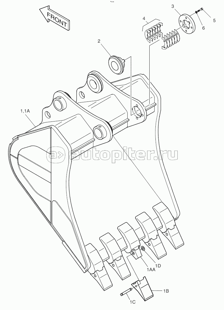 ROCK BUCKET ASSY 1.48m3 - HEAVY DUTY Serial No 1001 - 1530