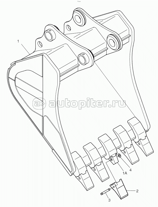 ROCK BUCKET ASSY 1.48m3 - HEAVY DUTY GODET Serial No 1531 -