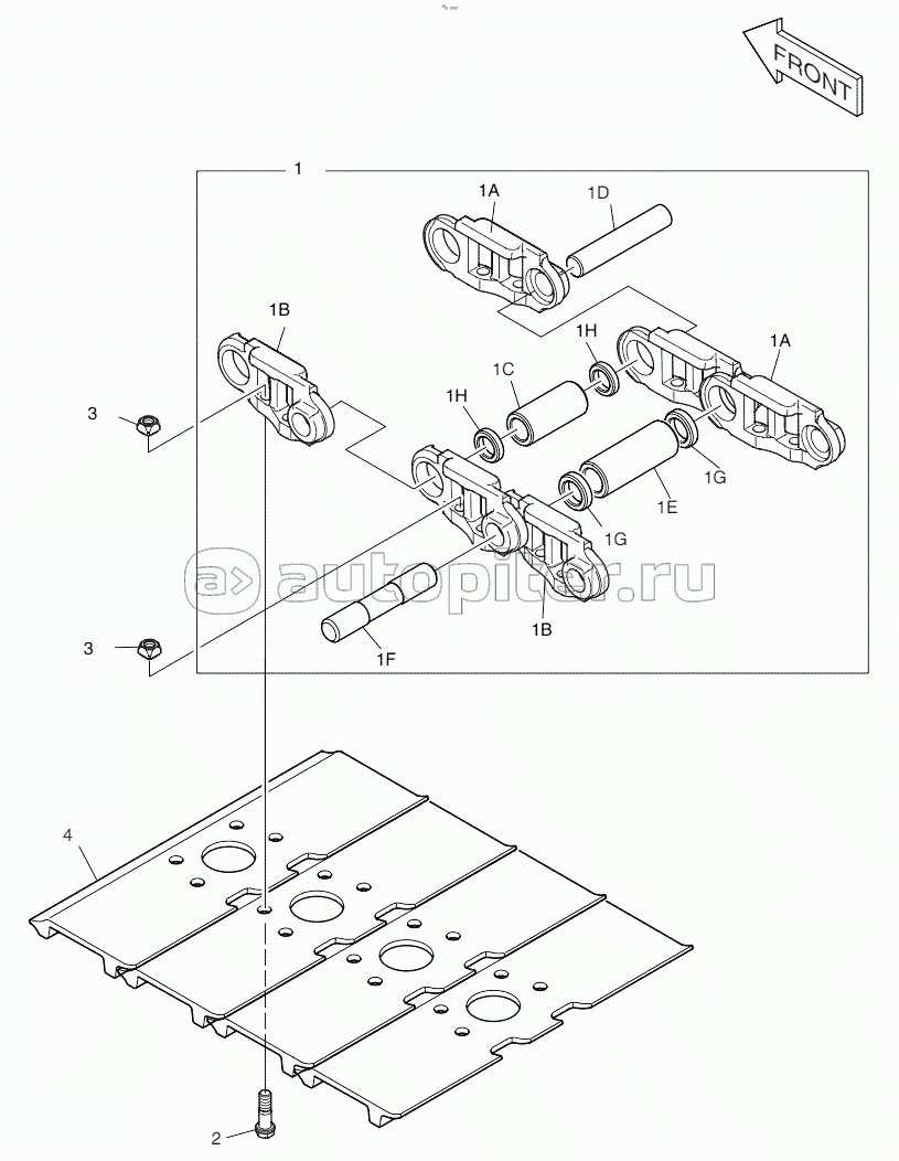 TRACK SHOE ASSY - 600G - HEAVY DUTY Serial No 1800 -