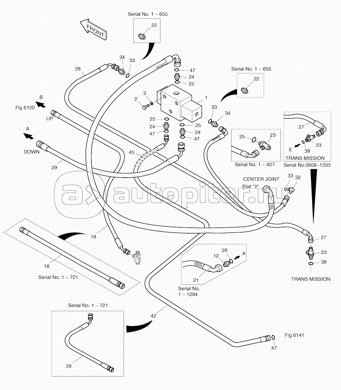 FRONT OUTRIGGER PIPING (2)-WELDING TIPE (1-1146)