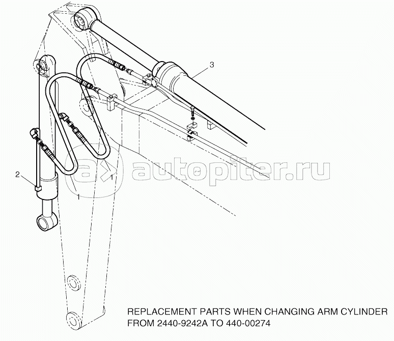 FRONT PIPING-2.1M ARM-ARTI. BOOM (2600-)
